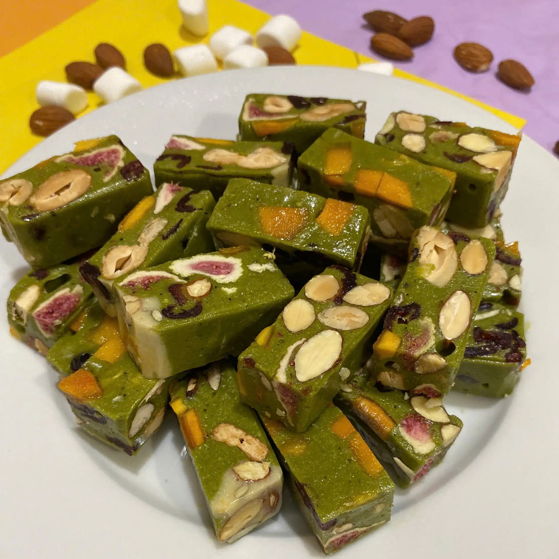 Kẹo nougat matcha